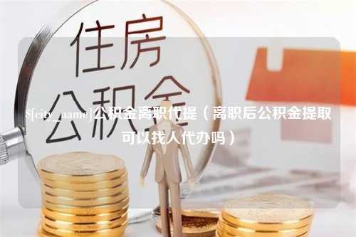 衡东公积金离职代提（离职后公积金提取可以找人代办吗）